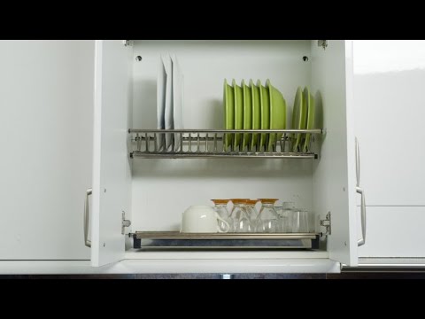 Impresionante escurreplatos blanco y madera: la combinación perfecta para tu cocina
